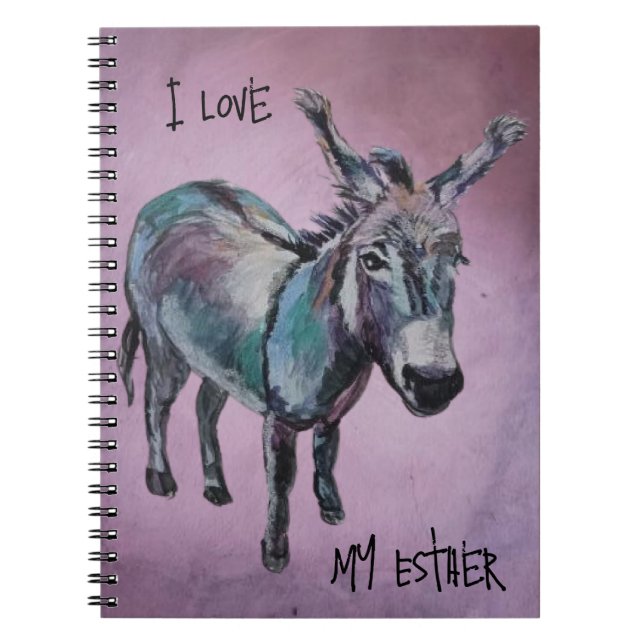 I Kärlek my Esther lila Anteckningsbok (Framsidan)