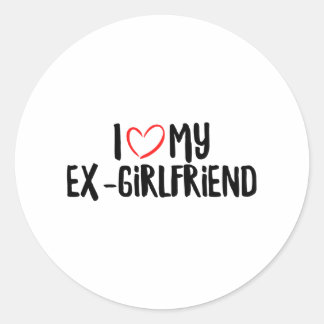 I Kärlek My Ex-Girlkompis Runt Klistermärke