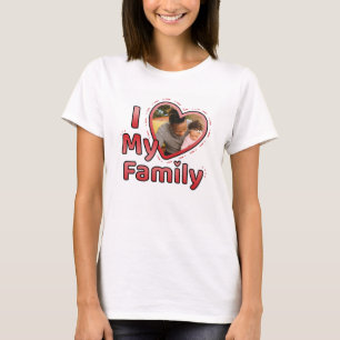 I Kärlek My Family Anpassningsbar Photo T Shirt