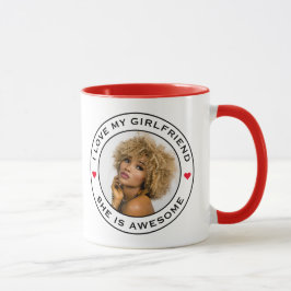 I Kärlek My Fantastisk Girlkompis Photo Text Heart Mugg