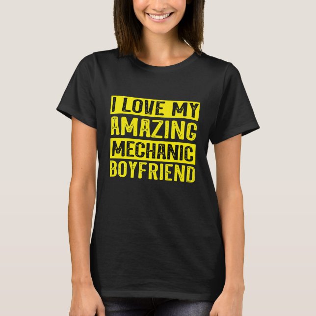 I Kärlek My Fantastisk Mechanic Boykompis T Shirt (Framsida)