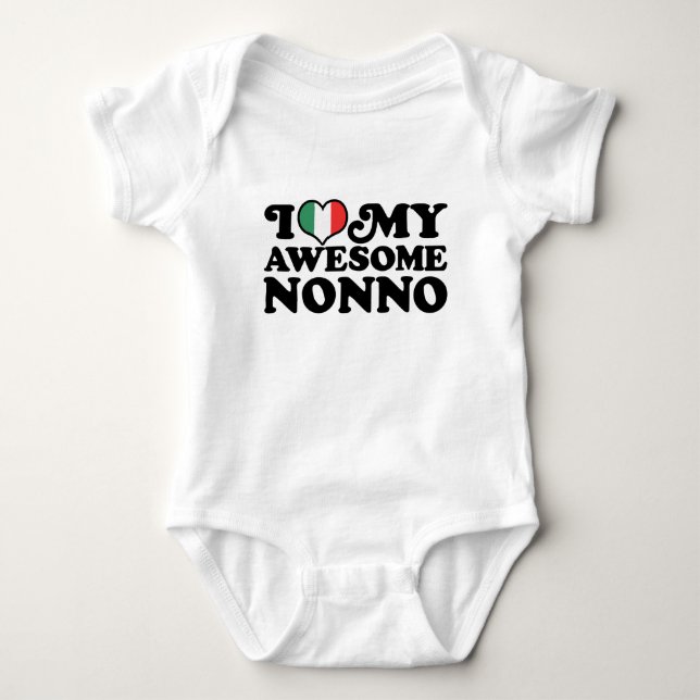 I Kärlek My Fantastisk Nonno Tee Shirt (Framsida)