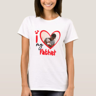 I Kärlek My Far Photo Anpassningsbar T-Shirt