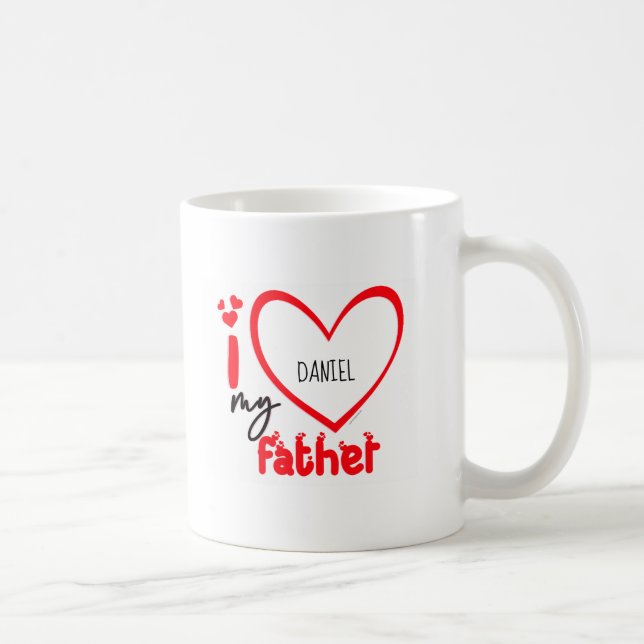 I Kärlek My Far Photo Gift Classic Mugg, 11 oz C Kaffemugg (Höger)