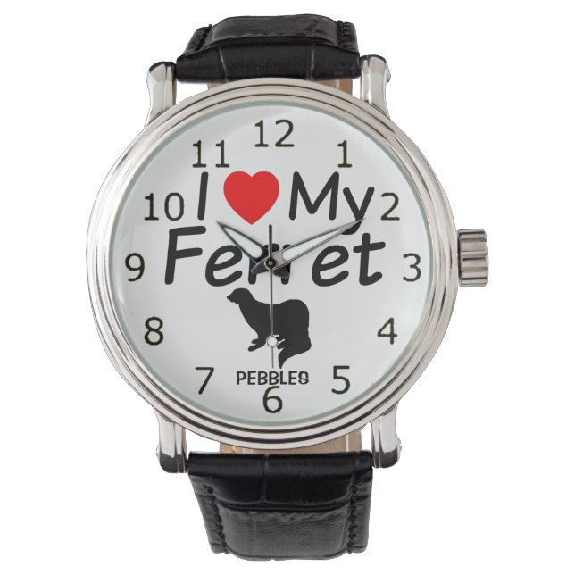 I Kärlek My Ferret Armbandsur (Framsida)