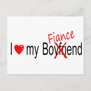 I Kärlek My Fiance Vykort