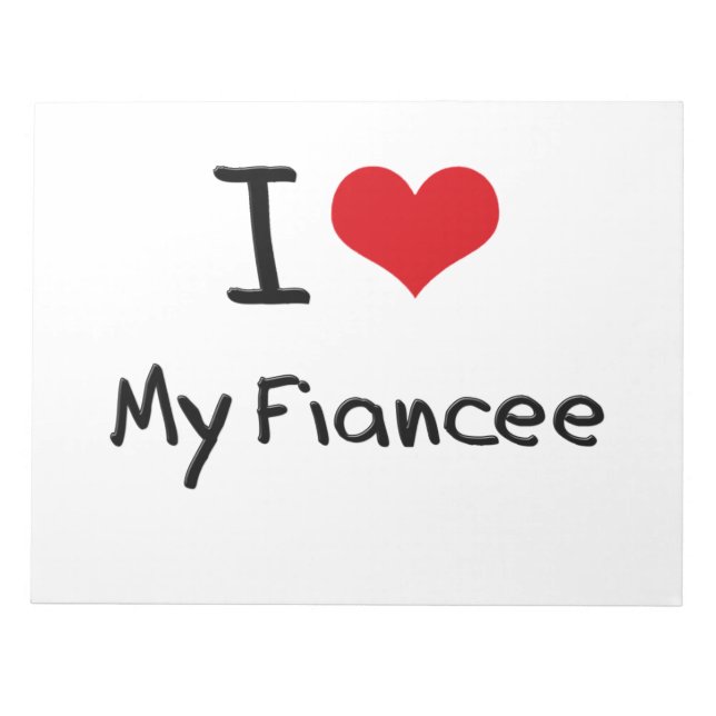 I Kärlek My Fiancee Anteckningsblock (Framsida)