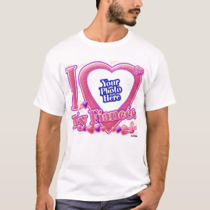 I Kärlek My Fiancée rosa/lila - foto T Shirt