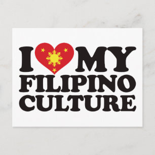I Kärlek My Filipino Culture Vykort