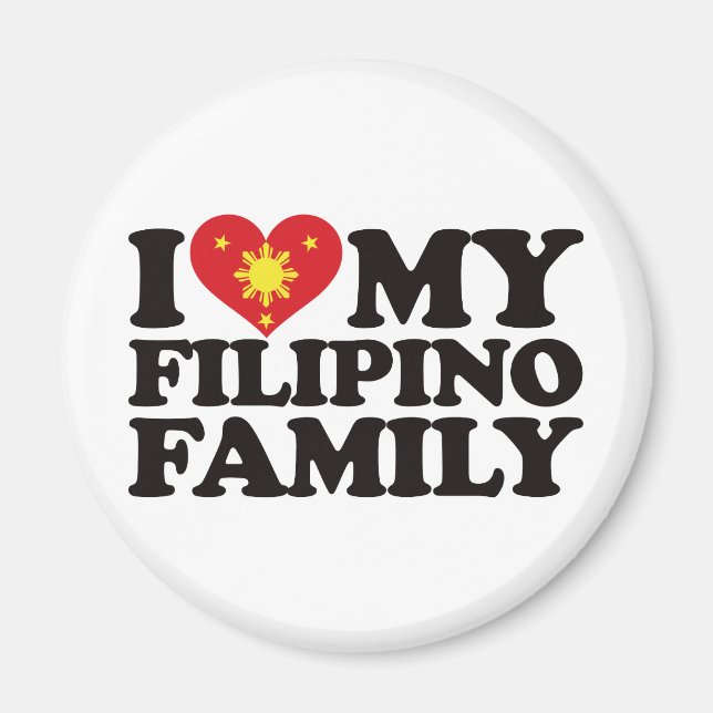 I Kärlek My Filipino Familj Magnet (Framsidan)