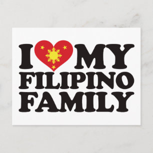 I Kärlek My Filipino Familj Vykort