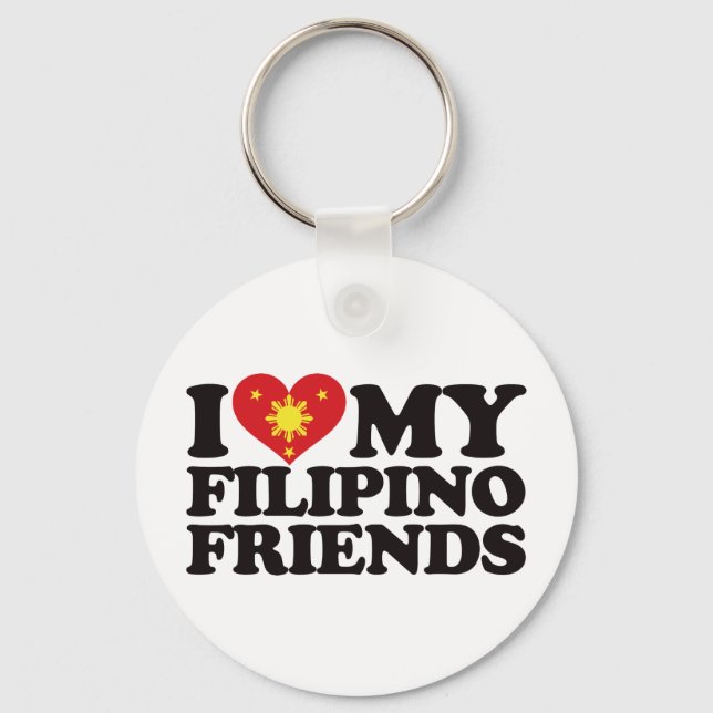 I Kärlek My Filipino Friends Nyckelring (Framsida)
