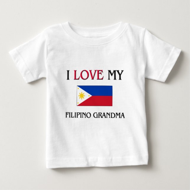 I Kärlek My Filipino Grandma T Shirt (Framsida)