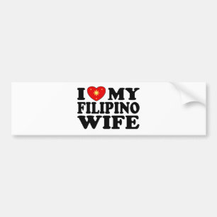 I Kärlek My Filipino Makfe Bildekal