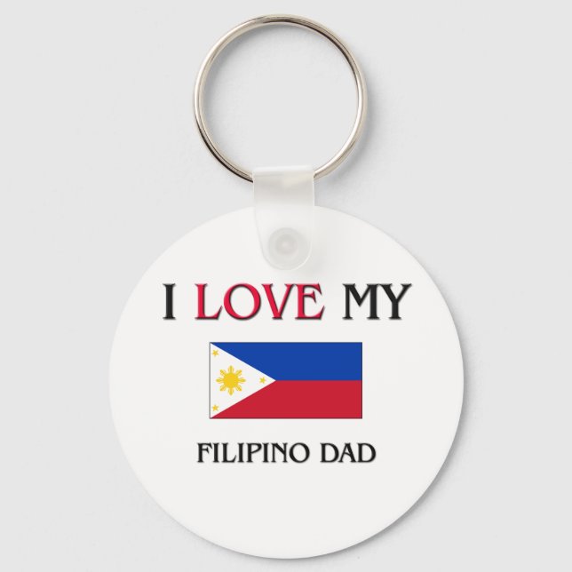I Kärlek My Filipino Pappa Nyckelring (Framsida)
