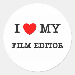 I Kärlek My FILM EDITOR Runt Klistermärke