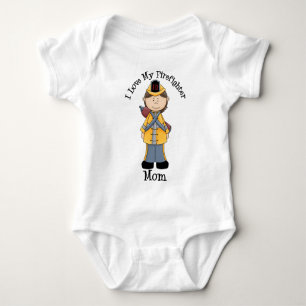 I Kärlek My Firefighter Mamma T-shirt