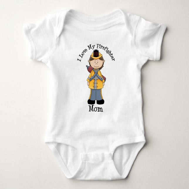 I Kärlek My Firefighter Mamma Tröja (Framsida)