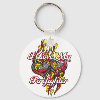 I Kärlek My Firefighter Nyckelring