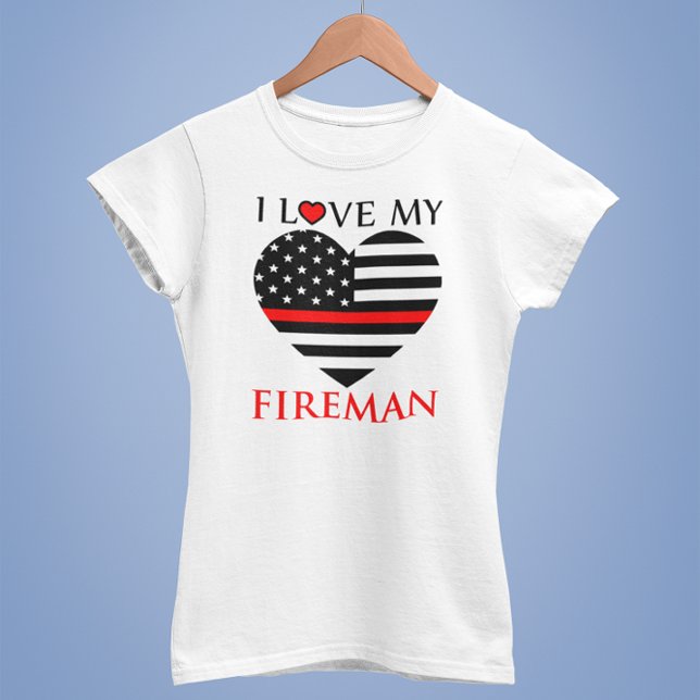 I Kärlek My Fireman - Firefighter Tröja (Skapare uppladdad)
