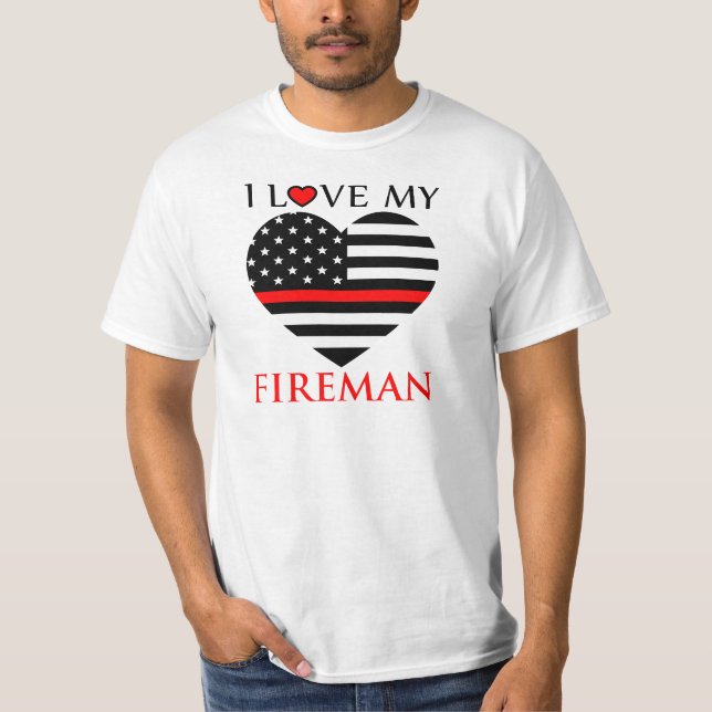 I Kärlek My Fireman - Firefighter Women's T-Shirt (Framsida)