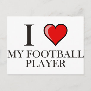 I Kärlek My Football Player Vykort