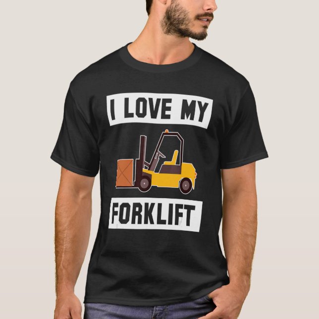 I Kärlek My Forklift Forklift Driver_2 T Shirt (Framsida)