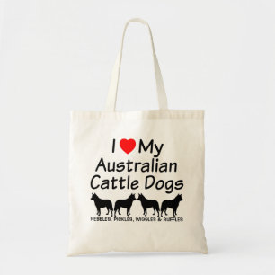 I Kärlek My Four Australian Cattle Hundar Tygkasse