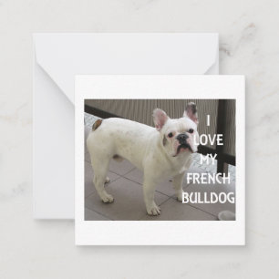 I Kärlek My Fransk Bulldog Anteckningskort