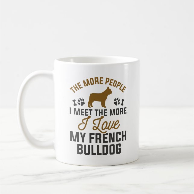 I Kärlek My Fransk Bulldog Kaffemugg (Vänster)