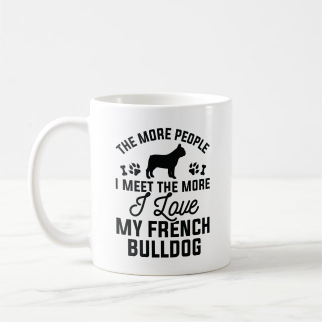 I Kärlek My Fransk Bulldog Kaffemugg (Vänster)