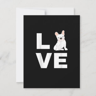 I Kärlek My Frenchie Fransk Bulldog Hund älskare G Tack Kort