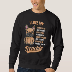 I Kärlek My Frenchie Fransk Bulldog Lång Ärmad Tröja