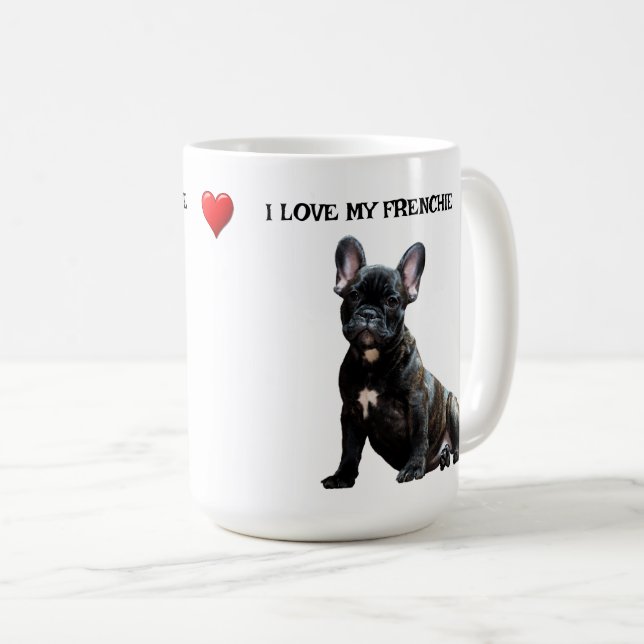I Kärlek my Frenchie Kaffemugg (Framsida höger)