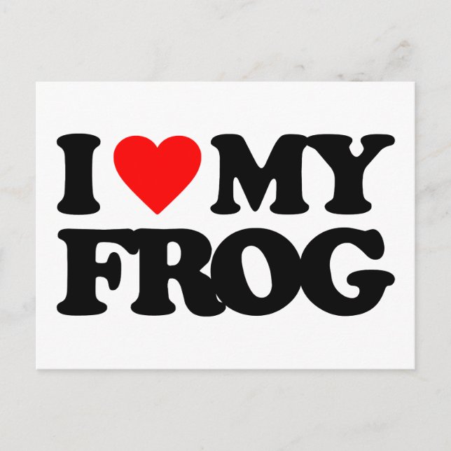 I KÄRLEK MY FROG VYKORT (Framsida)
