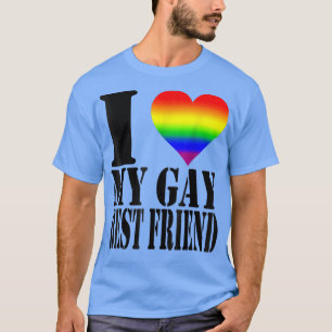 I Kärlek My Gay Best Friend Rainbow Flagga HGBTQ P T Shirt