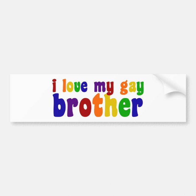 I Kärlek My Gay Brother Bildekal (Framsidan)