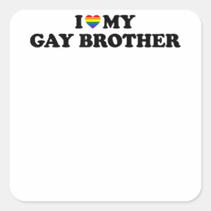 I Kärlek My Gay Brother Copy Fyrkantigt Klistermärke