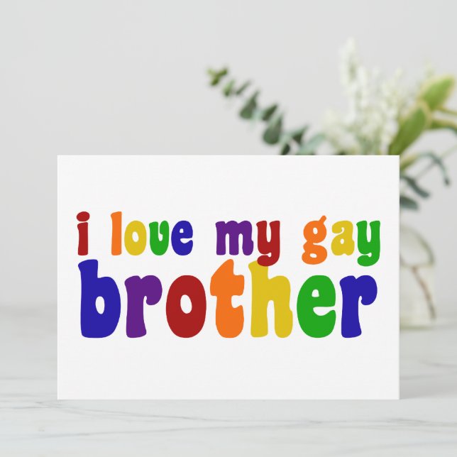 I Kärlek My Gay Brother Kort (Stående Fram)