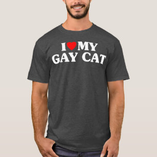 I Kärlek My Gay Cat Funny T Shirt