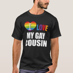 I Kärlek My Gay Cousin HBT Gay Lesbisk T Shirt