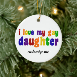 I Kärlek My Gay DoDoDoud LGBTQ Mamma jul Julgransprydnad Keramik