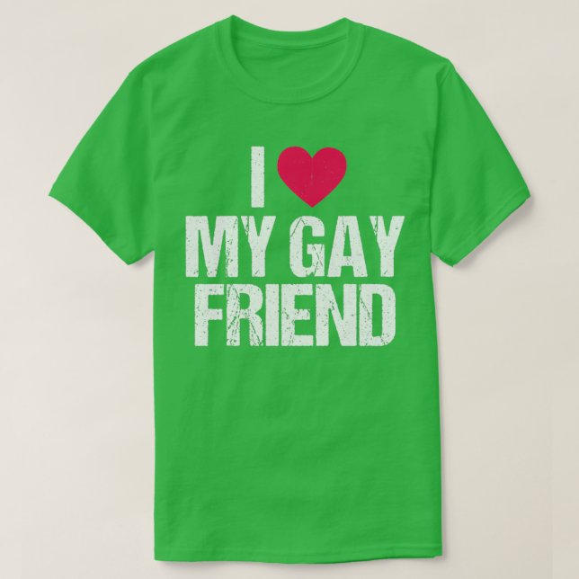 I Kärlek My Gay Friend Lesbisk LGBT Best Friend Gi T Shirt (Design framsida)