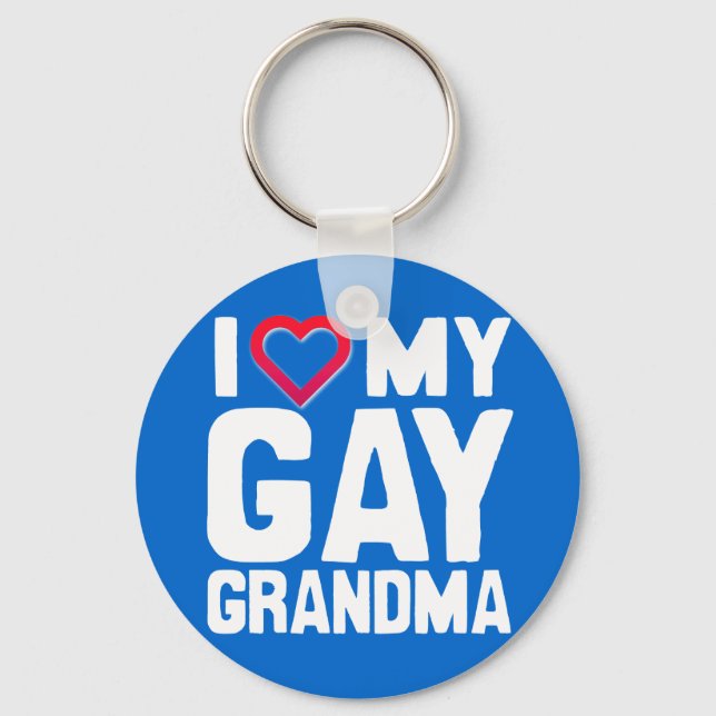I KÄRLEK MY GAY GRANDMA -.png Nyckelring (Framsida)