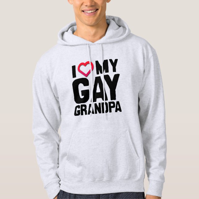 I KÄRLEK MY GAY GRANDPA - HOODIE (Framsida)