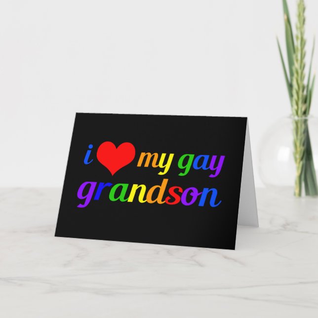 I Kärlek My Gay Grandson Kort (Framsida)