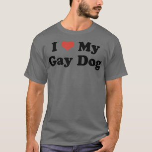 I Kärlek My Gay Hund Heart LGBT Pet Pride Proud T Shirt