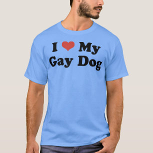 I Kärlek My Gay Hund Heart LGBT Pet Pride Proud T Shirt