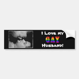 I Kärlek My Gay Make Version 2 Bumper Sticker Bildekal