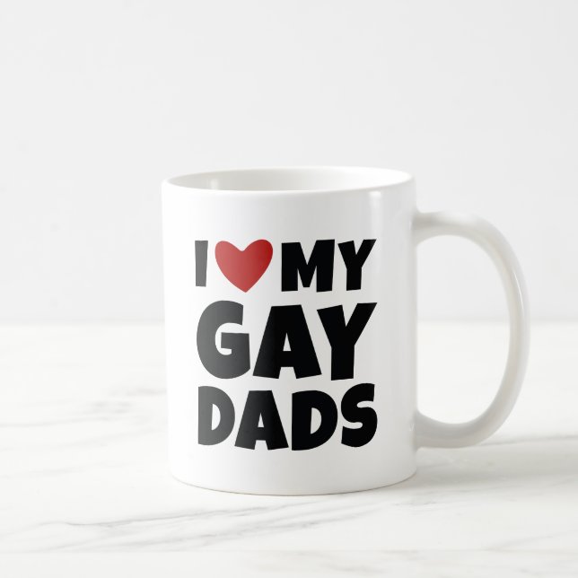 I Kärlek My Gay Pappor Kaffemugg (Höger)
